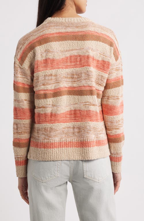 Faherty Miramar Stripe Linen & Cotton Crewneck Sweater