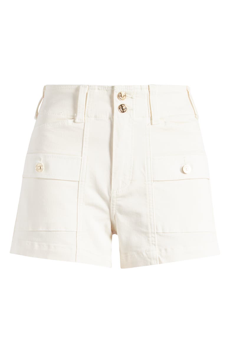 PAIGE Olivia Cargo Denim Shorts, Alternate, color, Quartz Sand