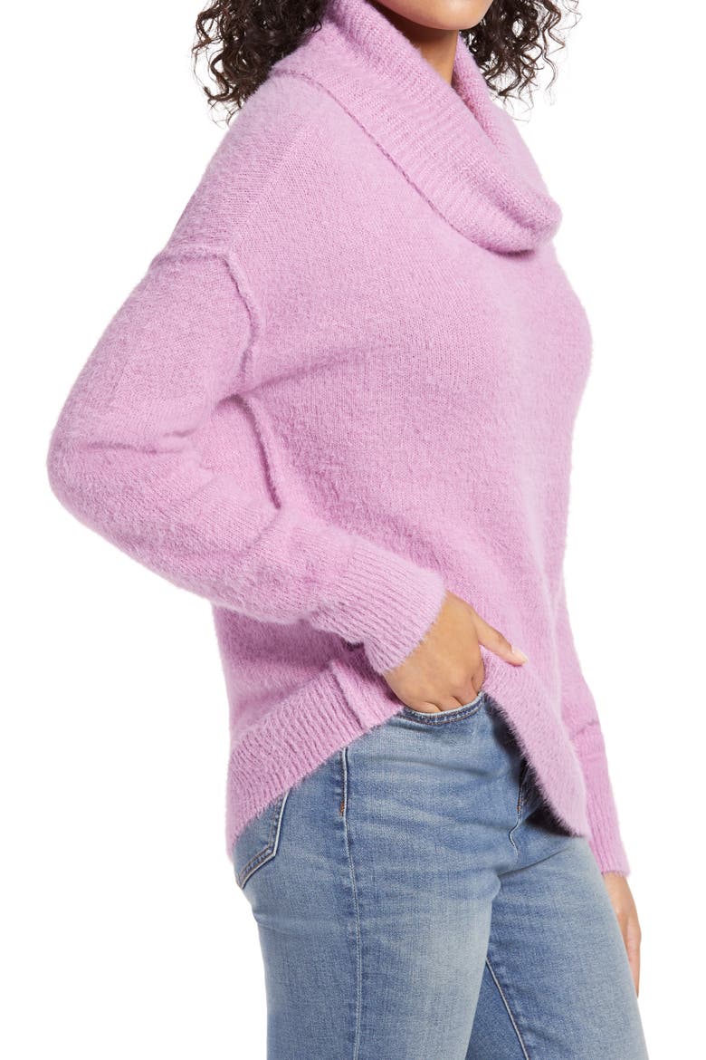 Turtleneck Sweater, Alternate, color, PINK GALE