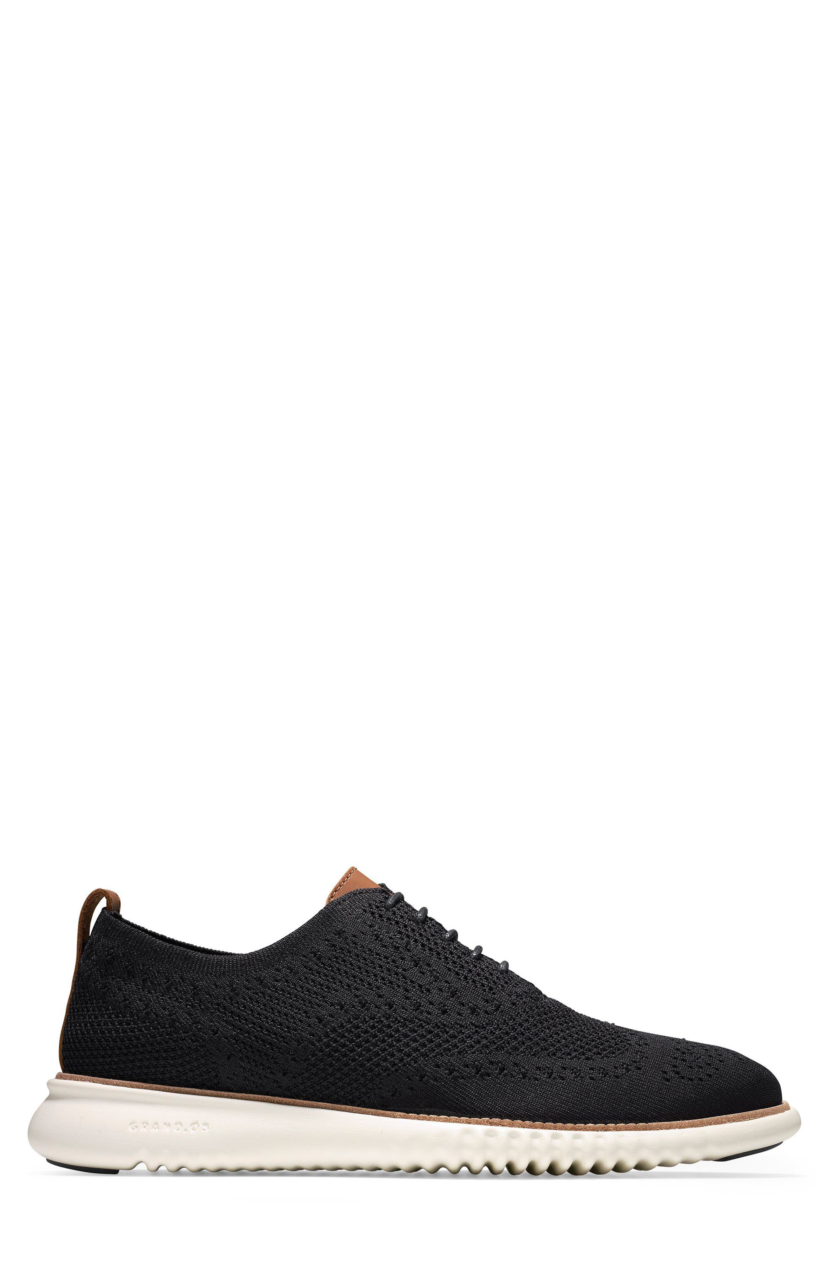 Cole Haan 2.ZeroGrand Stitchlite Water Resistant Wingtip, Alternate, color, Black/Ivor