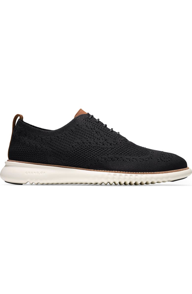 Cole Haan 2.ZeroGrand Stitchlite Water Resistant Wingtip, Alternate, color, Black/Ivor