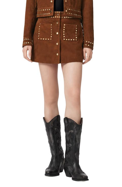 Alice Leather Miniskirt