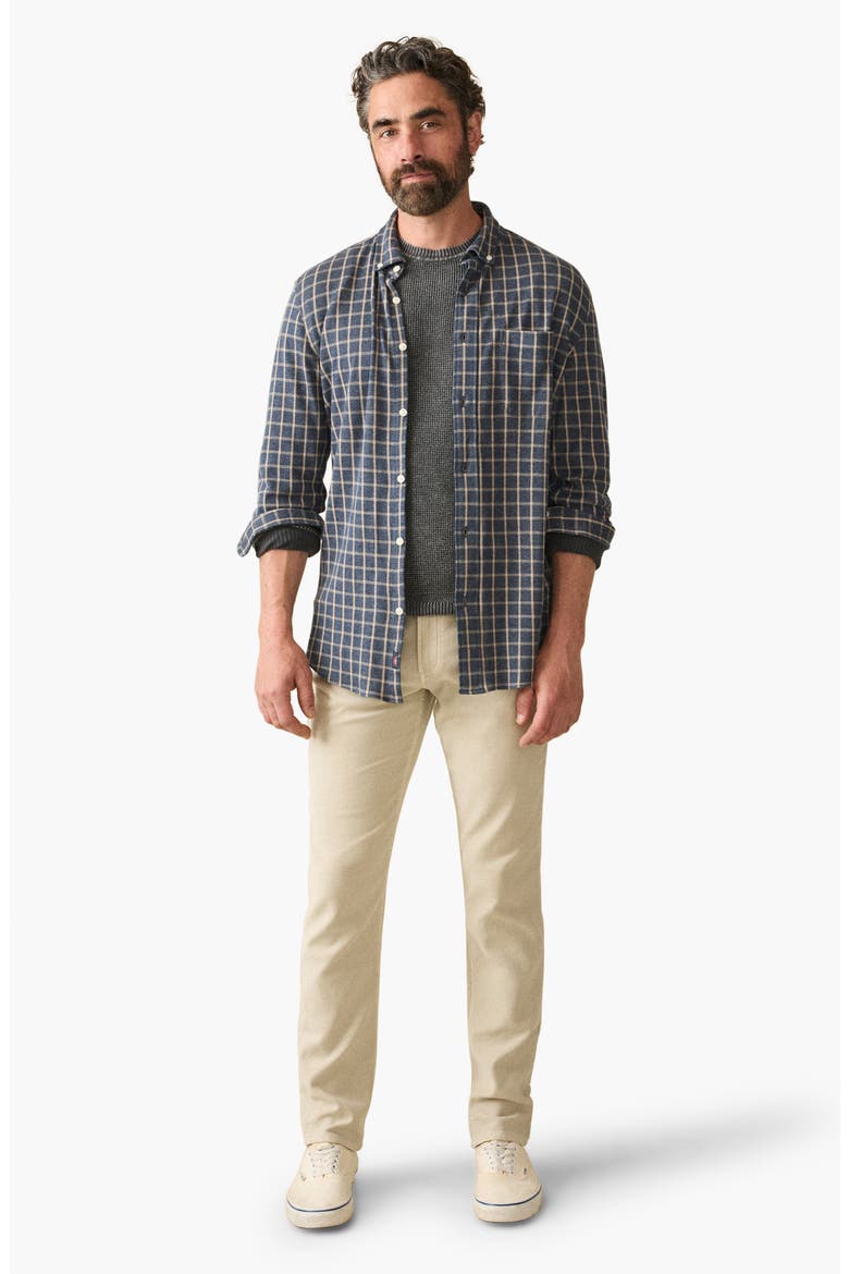 Coastline Knit Button-Down Shirt, Alternate, color, TWILIGHT CHECK
