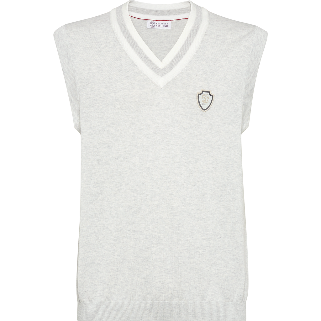 Brunello Cucinelli Cotton Vest In Gray