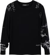 Desigual Fine Gauge Graphic Sweater