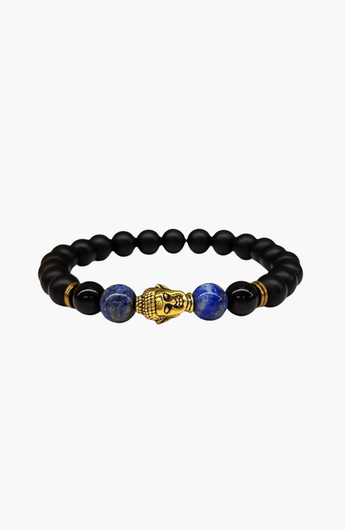 Humanist Beauty Buddha Obsidian Beaded Bracelet In Multi