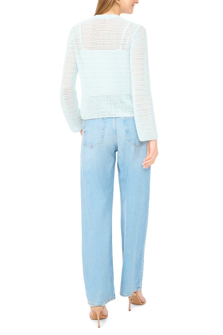 Open Weave Cardigan, Alternate, color, SKYLIGHT