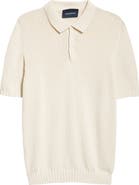 Thom Sweeney Bourette Silk Polo Sweater