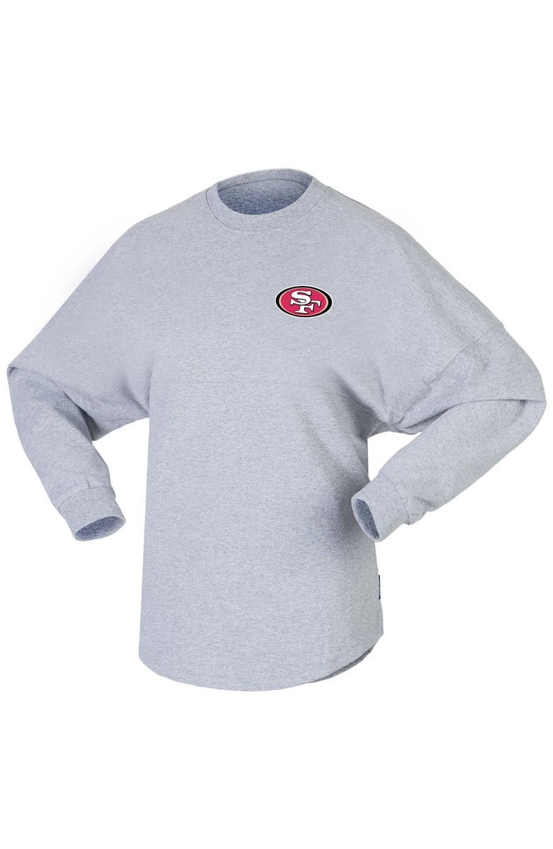 SPIRIT JERSEY Women's Heather Gray San Francisco 49ers Faithful To The Bay T-Shirt, Alternate, color,