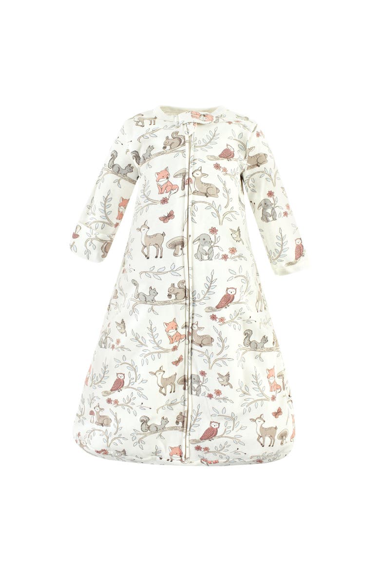 Snug Cotton Long-Sleeve Sleep Cocoon, Alternate, color, Woodland Pals Long Sleeve