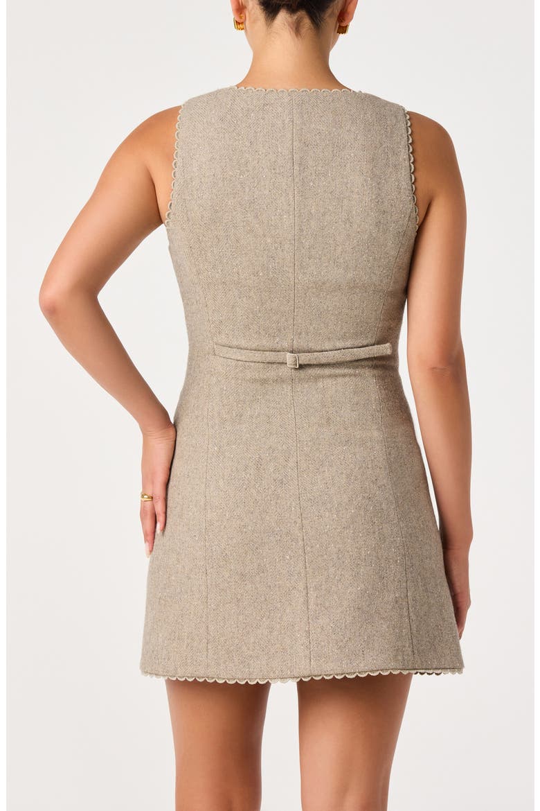 Luna Wool Blend Minidress, Alternate, color, TAUPE