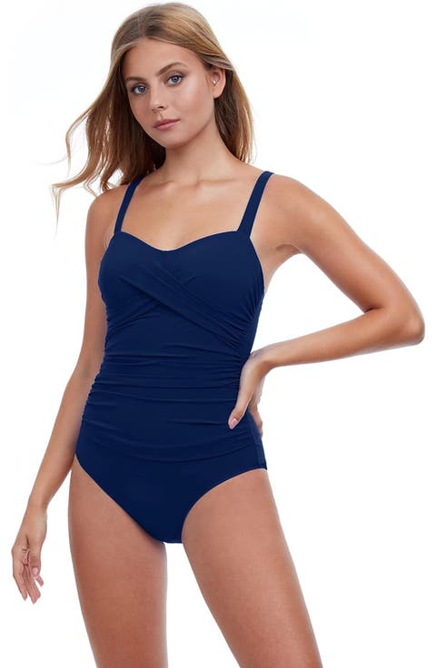 Tutti Frutti Underwire D-Cup Ruched One Piece