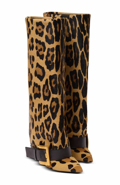 Anthem Leopard Print Leather Boots
