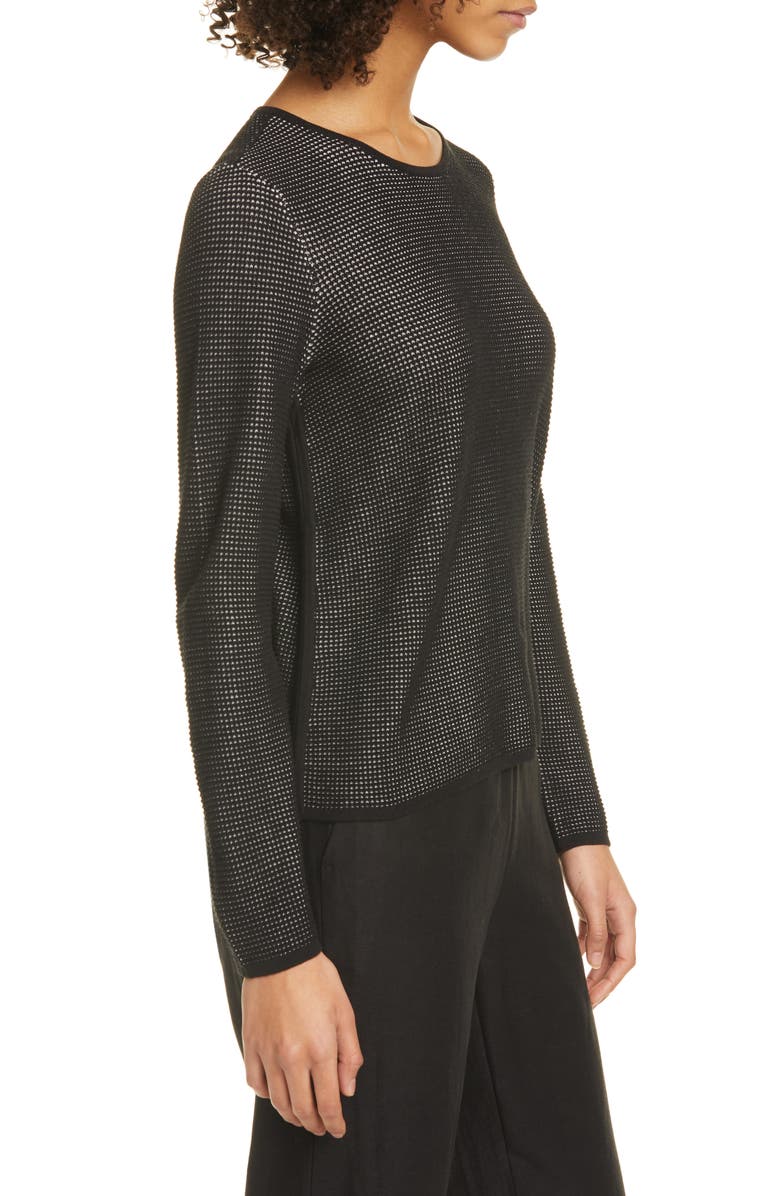 Eileen Fisher Crewneck Silk Blend Top, Alternate, color,