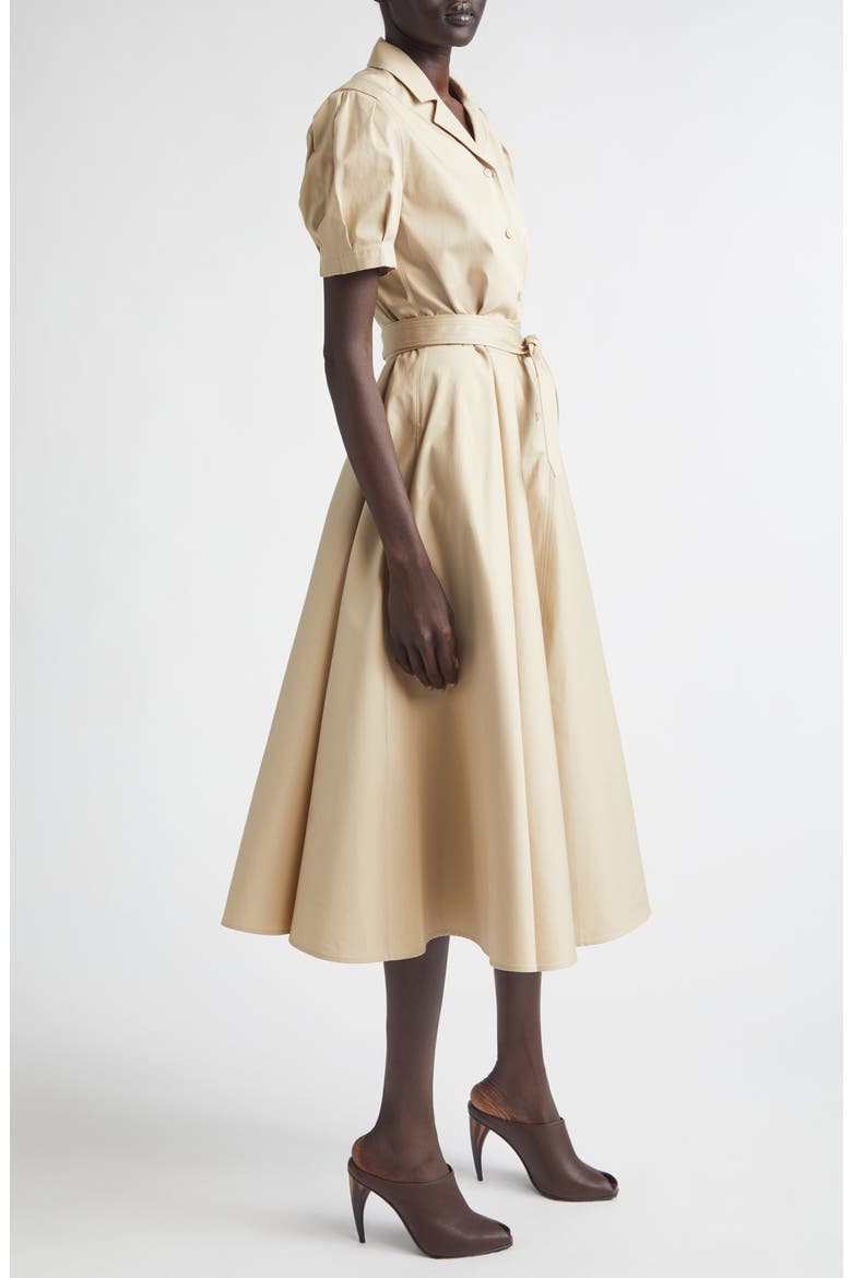 Belted Cotton Shirtdress, Alternate, color, UNIFORM BEIGE