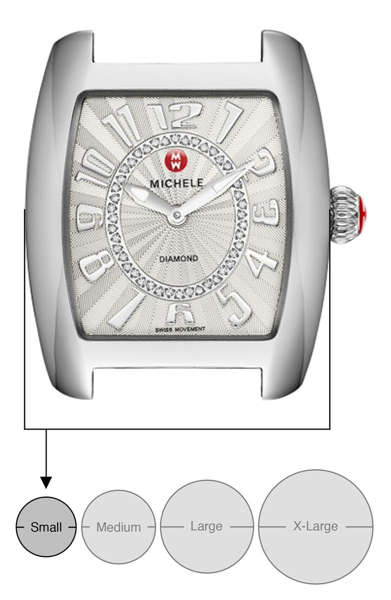 MICHELE Urban Mini Diamond Dial Watch Case, 29mm x 30mm, Alternate, color, 
