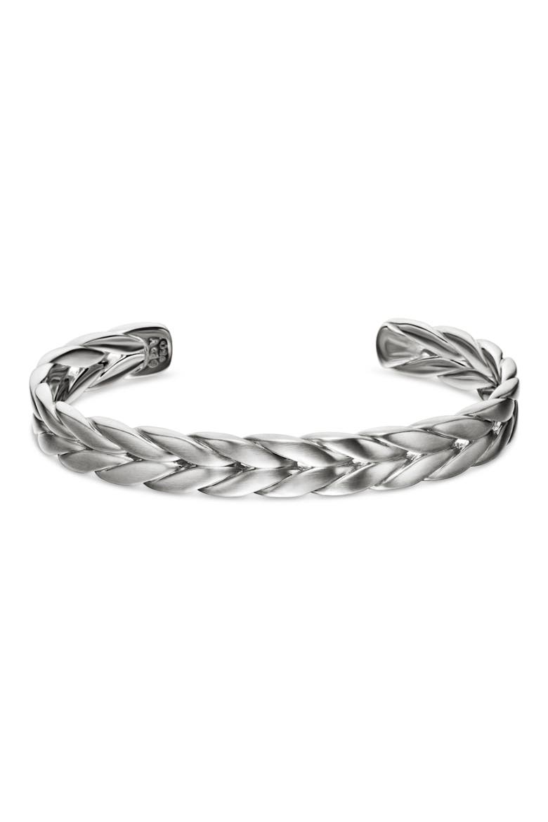 Chevron Cuff Bracelet in Sterling Silver, 9mm, Alternate, color, SILVER