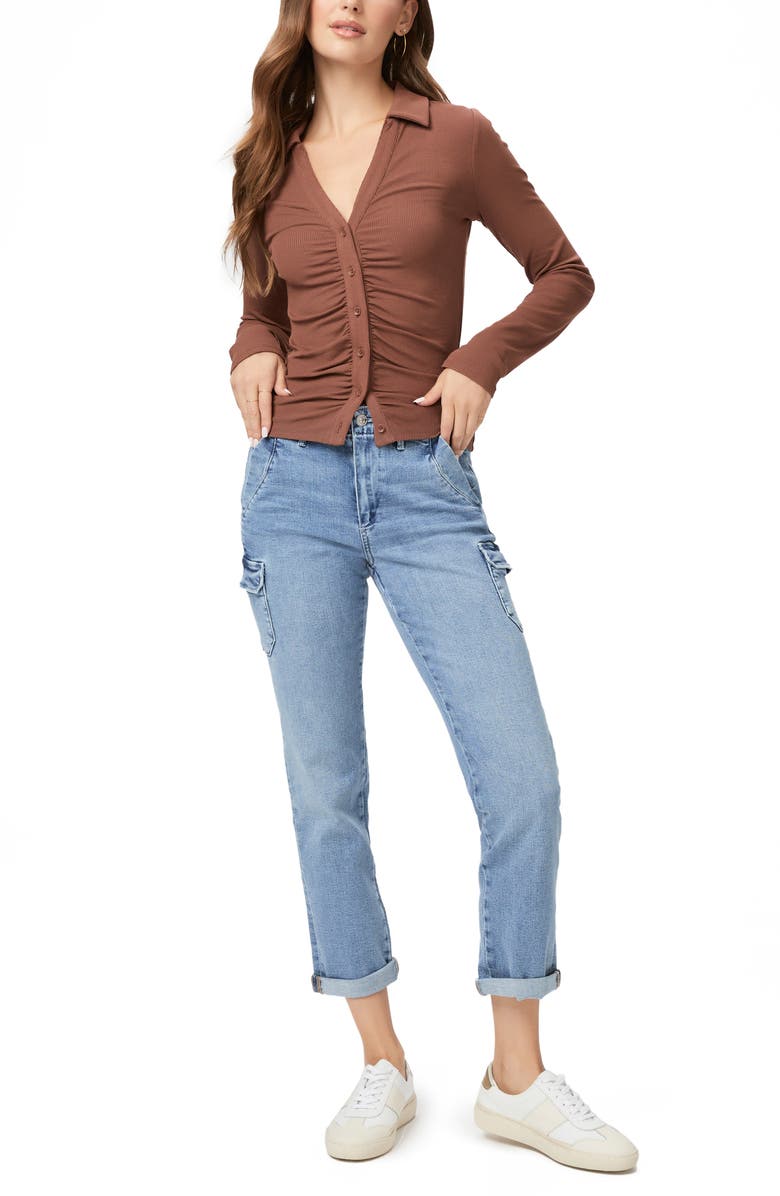 PAIGE Drew Cargo Pocket Cuffed Ankle Jeans, Alternate, color, Suli