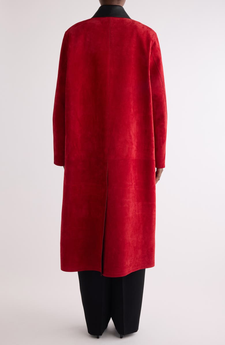 Givenchy Long Suede Coat, Alternate, color, Red