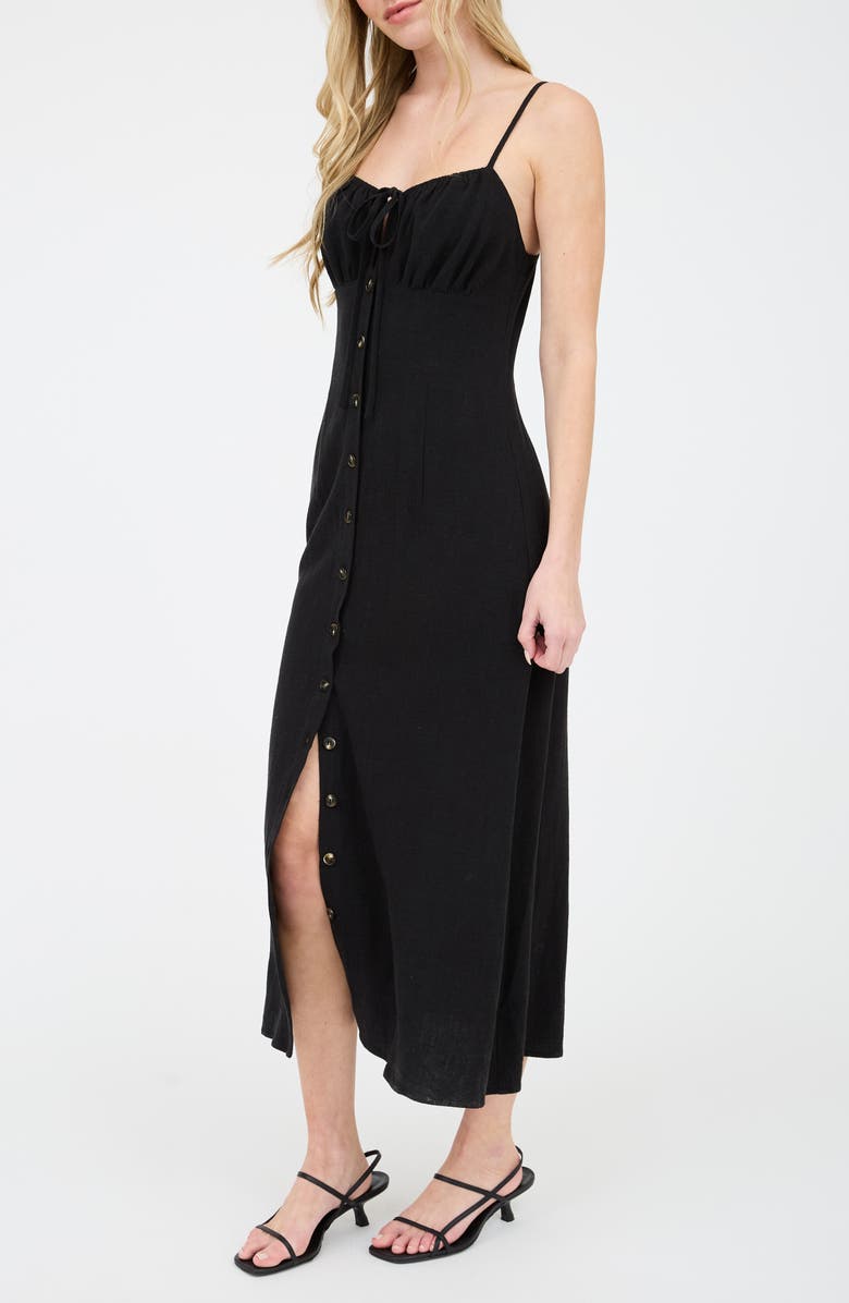 Blu Pepper Button-Up Midi Dress, Alternate, color, Black