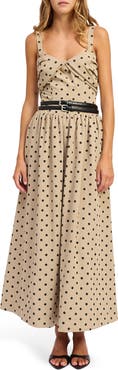En Saison Hatley Polka Dot Belted Maxi Dress