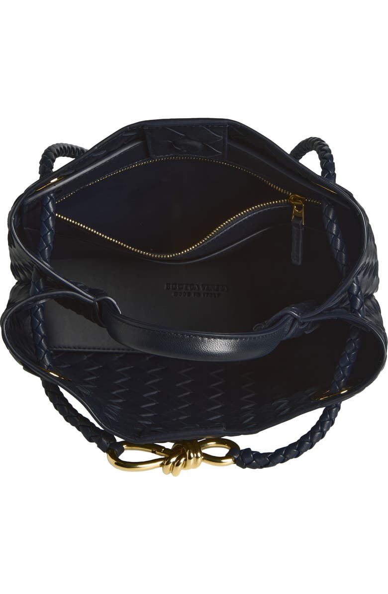 Bottega Veneta Small Andiamo Intrecciato Shoulder Bag, Alternate, color, Midnight