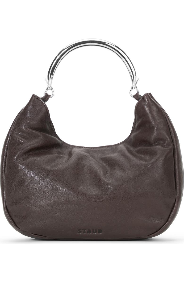 STAUD Romeo Leather Crossbody Bag, Alternate, color, Espresso