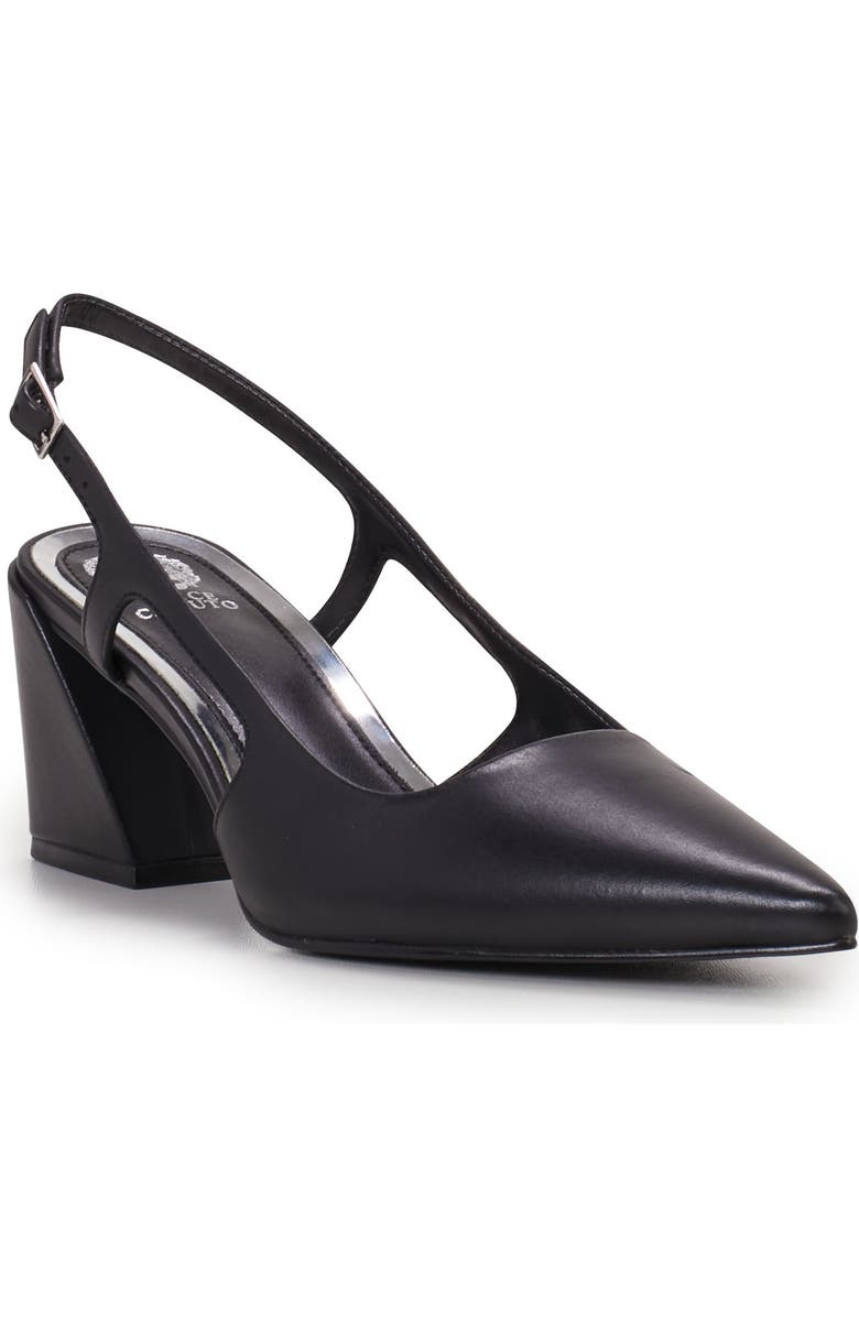 Vince Camuto Sindree Slingback Pointed Toe Pump, Main, color, Black Napa