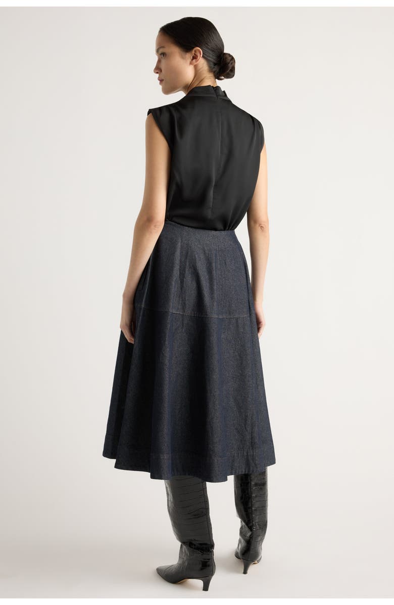 Modern Citizen Allegra Gathered-Neck Sleeveless Blouse, Alternate, color, Black