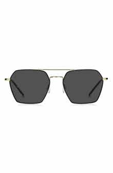 BOSS 54mm Square Aviator Sunglasses