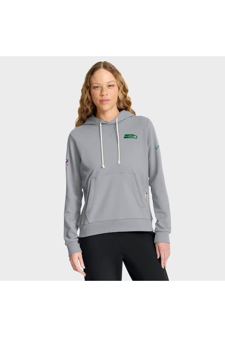 Women's Nike Wolf Gray Seattle Seahawks 2025 Rivalries Collection Standard Issue Sideline Dri-FIT Hoodie, Main, color, Gray