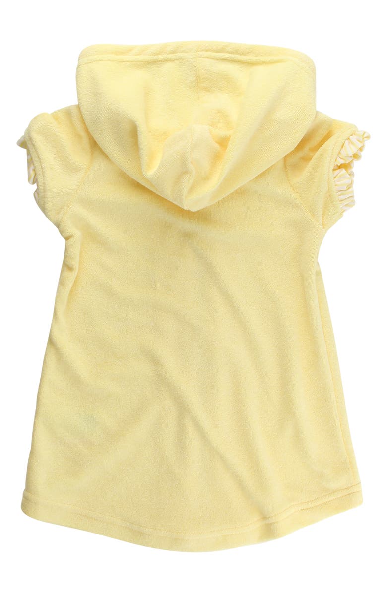 RuffleButts Kids' Banana Hooded Terry Cover-Up Dress, Alternate, color, Yellow