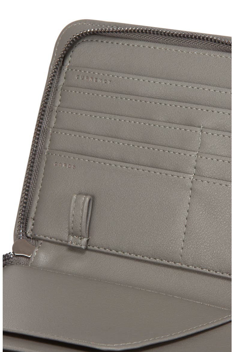 Faux Leather RFID Travel Wallet, Alternate, color, CHARCOAL