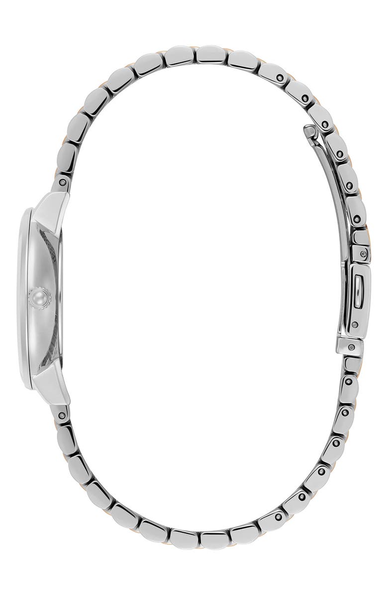 Olivia Burton Honeycomb Ultra Slim Bracelet Watch, 28mm, Alternate, color, Grey