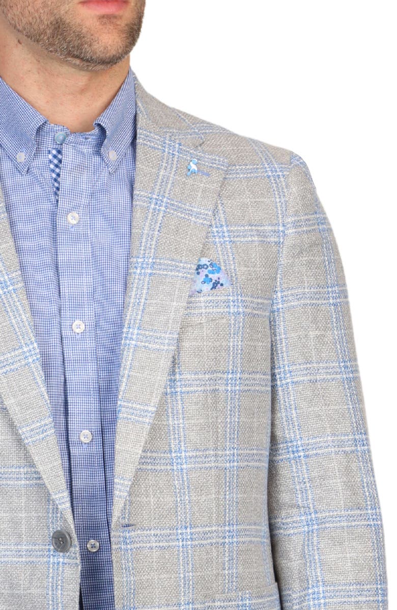 TailorByrd Windowpane Sport Coat, Alternate, color, Regent Grey