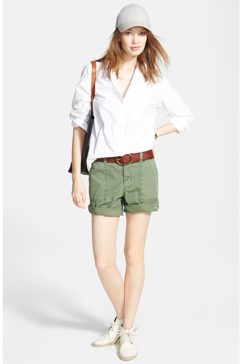 Oversize Button Front Shirt, Alternate, color, OPTIC WHITE