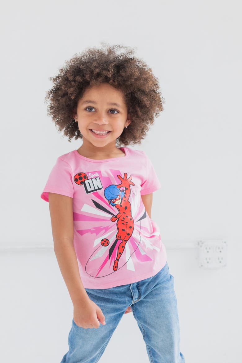 3-Pack T-Shirts, Alternate, color, Pink Black Red Orange