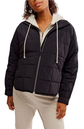 Free People X Hatch Pippa Maternity Puffer Jacket In Black