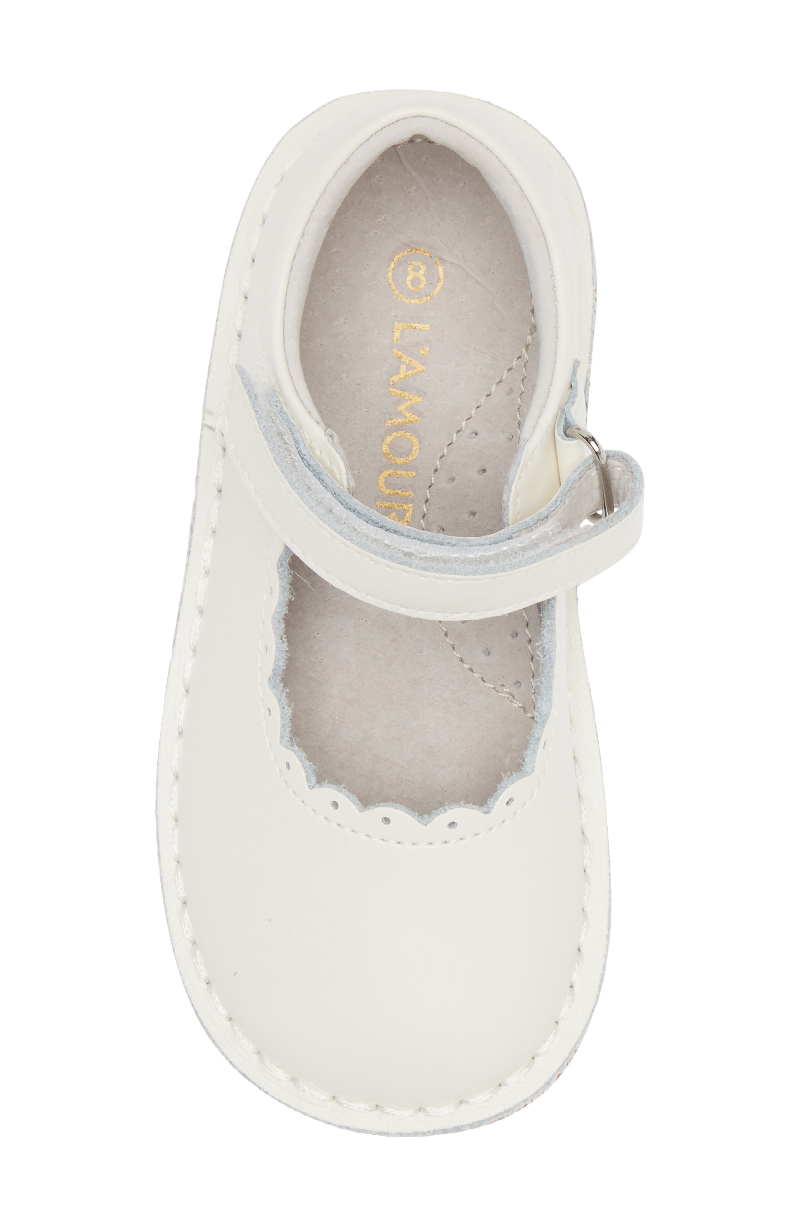 Caitlin Scallop Mary Jane, Alternate, color, OFF WHITE