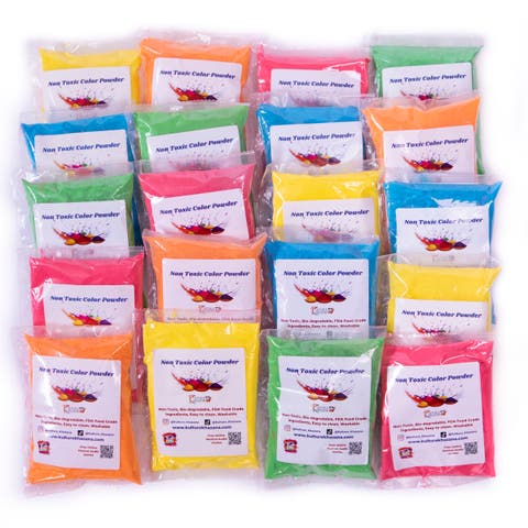 Non-Toxic Holi Color Powder - Pack of 20