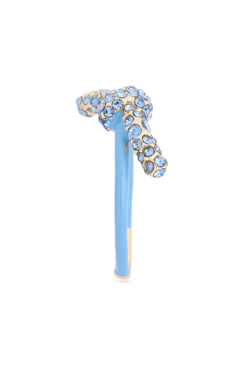 Pavé Crystal Enamel Knot Ring, Alternate, color, BLUE MULTI- GOLD
