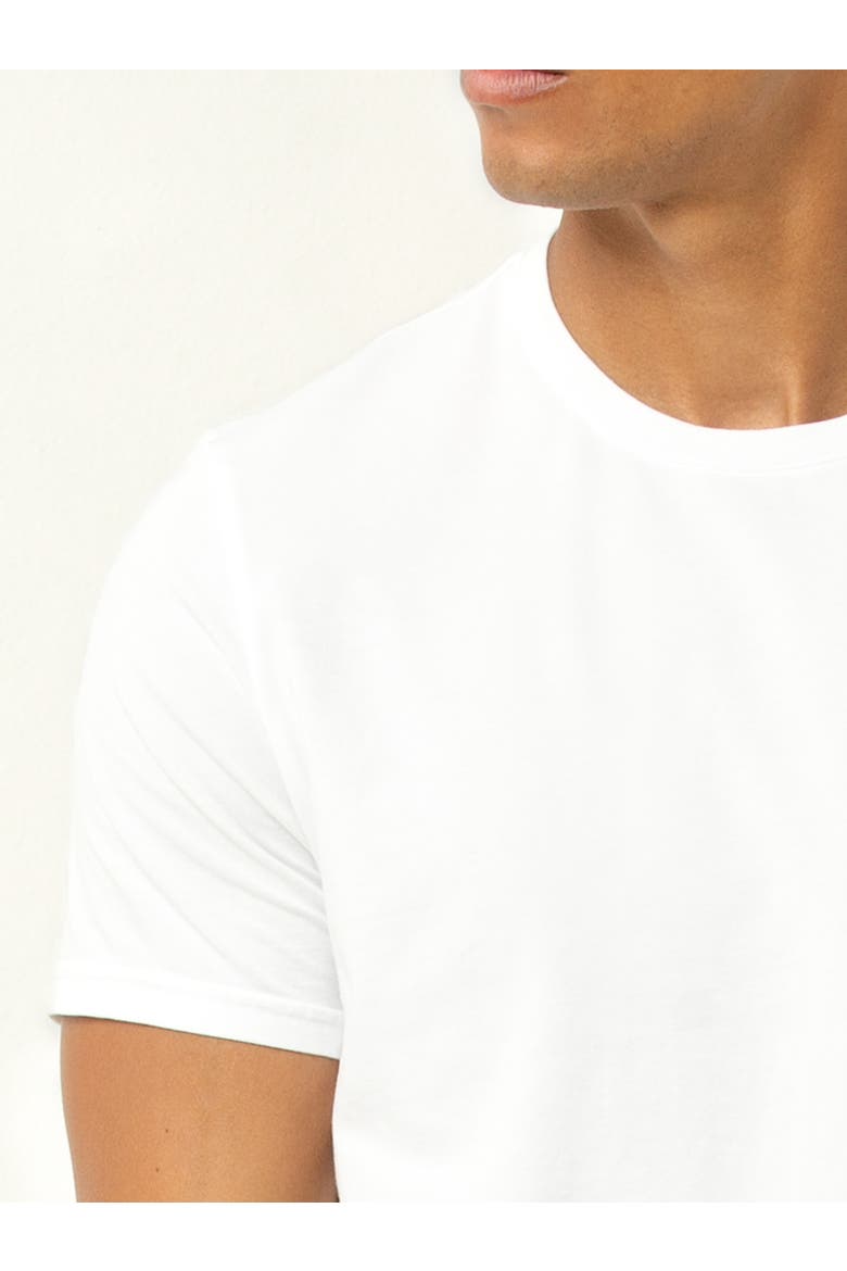 Cotton Modal Crew Neck T-Shirt 3-Pack, Alternate, color, White