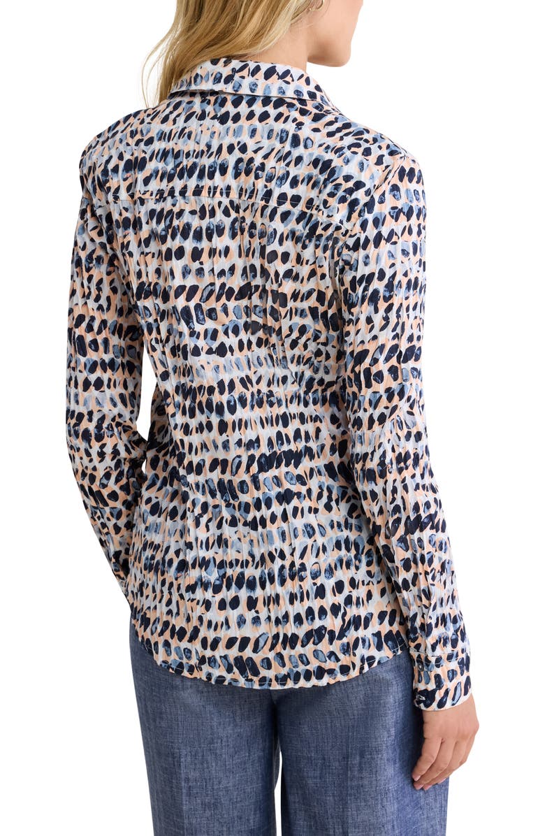 nz BY NIC AND ZOE Spotted Core Cotton Button-Up Shirt, Alternate, color, Indigo Multi