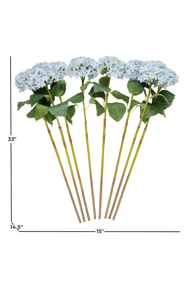SONOMA SAGE HOME Set of Eight Blue Hydrangea Artificial Flowers, Alternate, color,