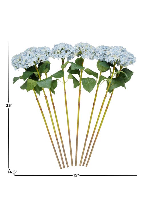 Sonoma Sage Home Set Of Eight Blue Hydrangea Artificial Flowers In Blue