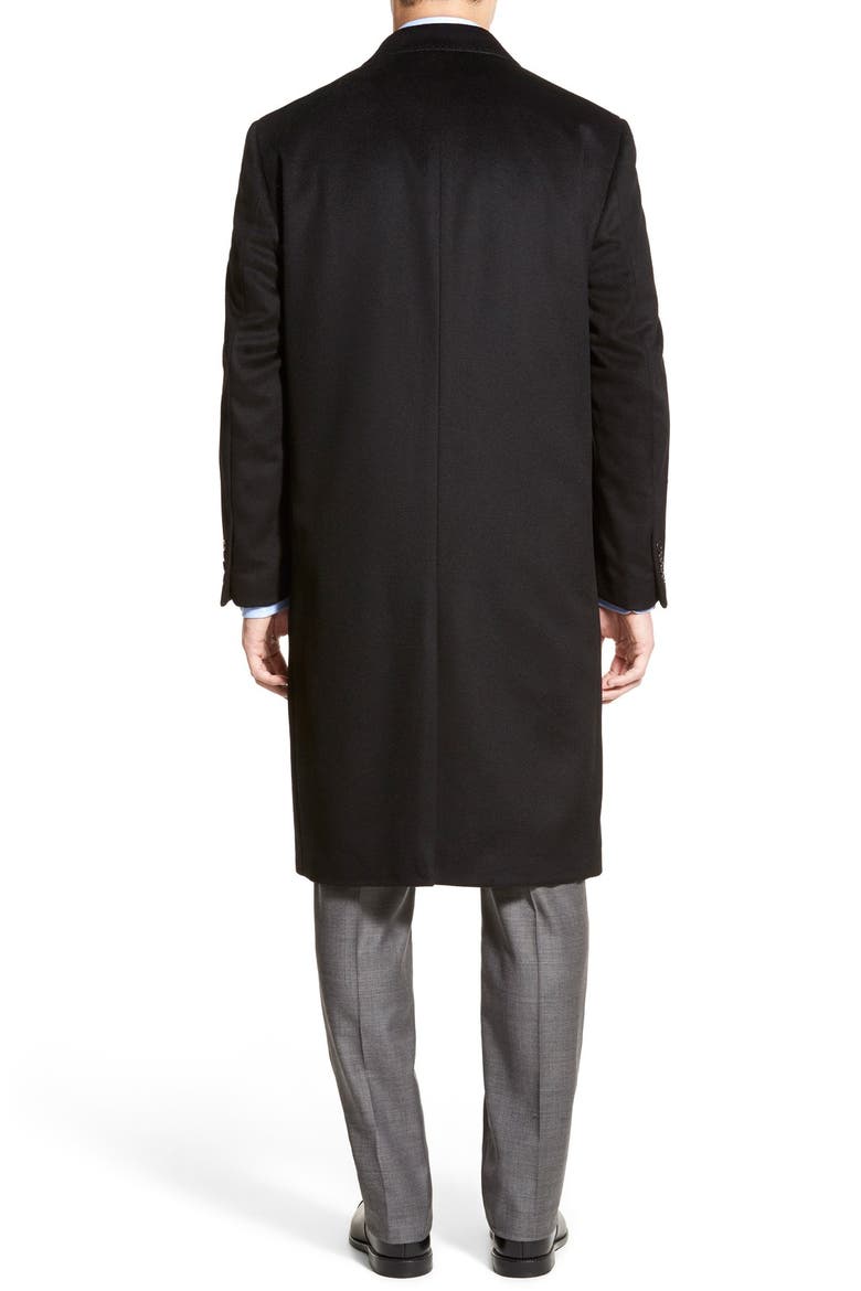 Sheffield Classic Fit Wool & Cashmere Overcoat, Alternate, color, BLACK