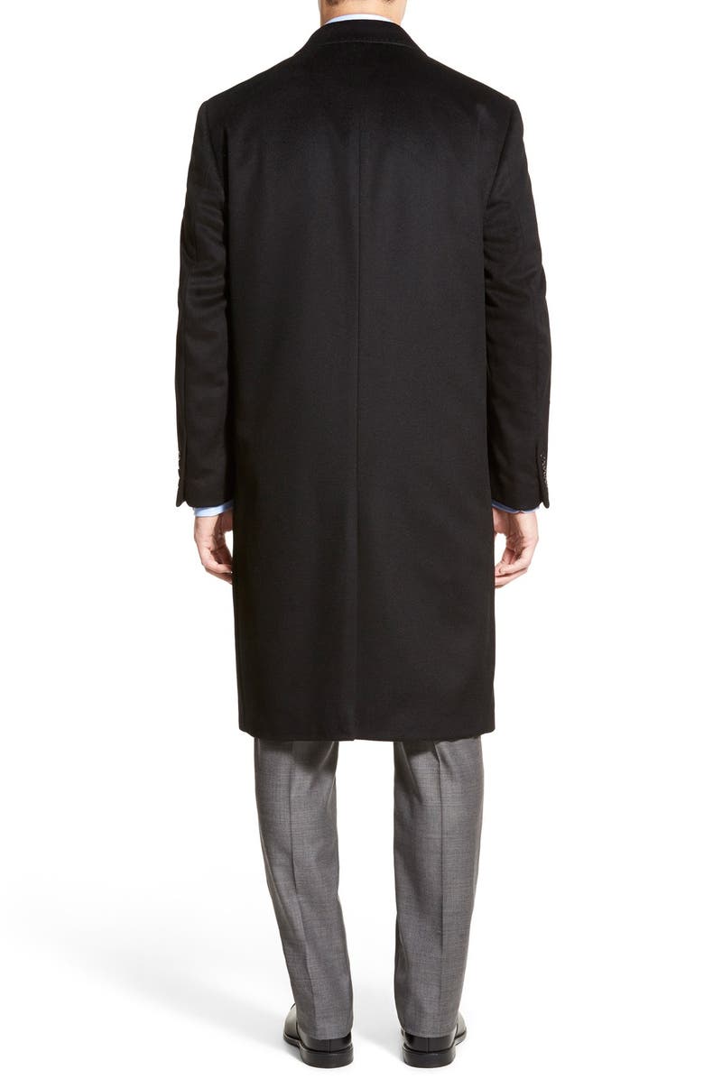 Hart Schaffner Marx Sheffield Classic Fit Wool & Cashmere Overcoat, Alternate, color, Black