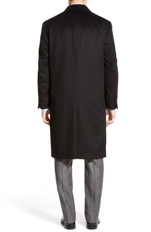 Hart Schaffner Marx Sheffield Classic Fit Wool & Cashmere Overcoat In Black