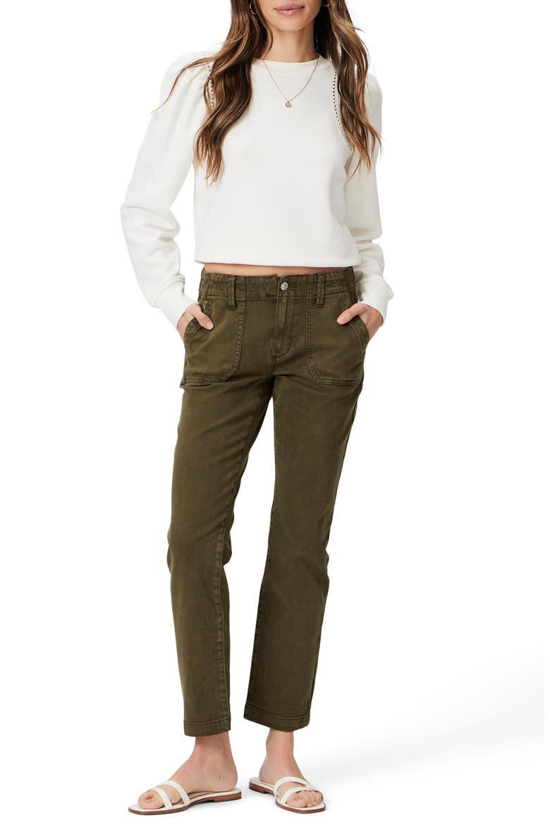 Mayslie Patch Pocket Ankle Straight Leg Jeans, Alternate, color, VOLIVMEDOW