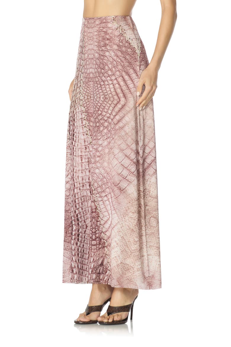 Sera Ankle Length Skirt, Alternate, color, CAPPUCINO CROC